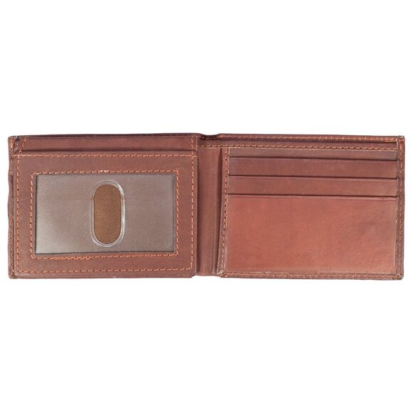 Genuine Cowhide Leather Minimalist Bifold Wallet for Men, Slim Men's Wallet - Picture 1 of 8